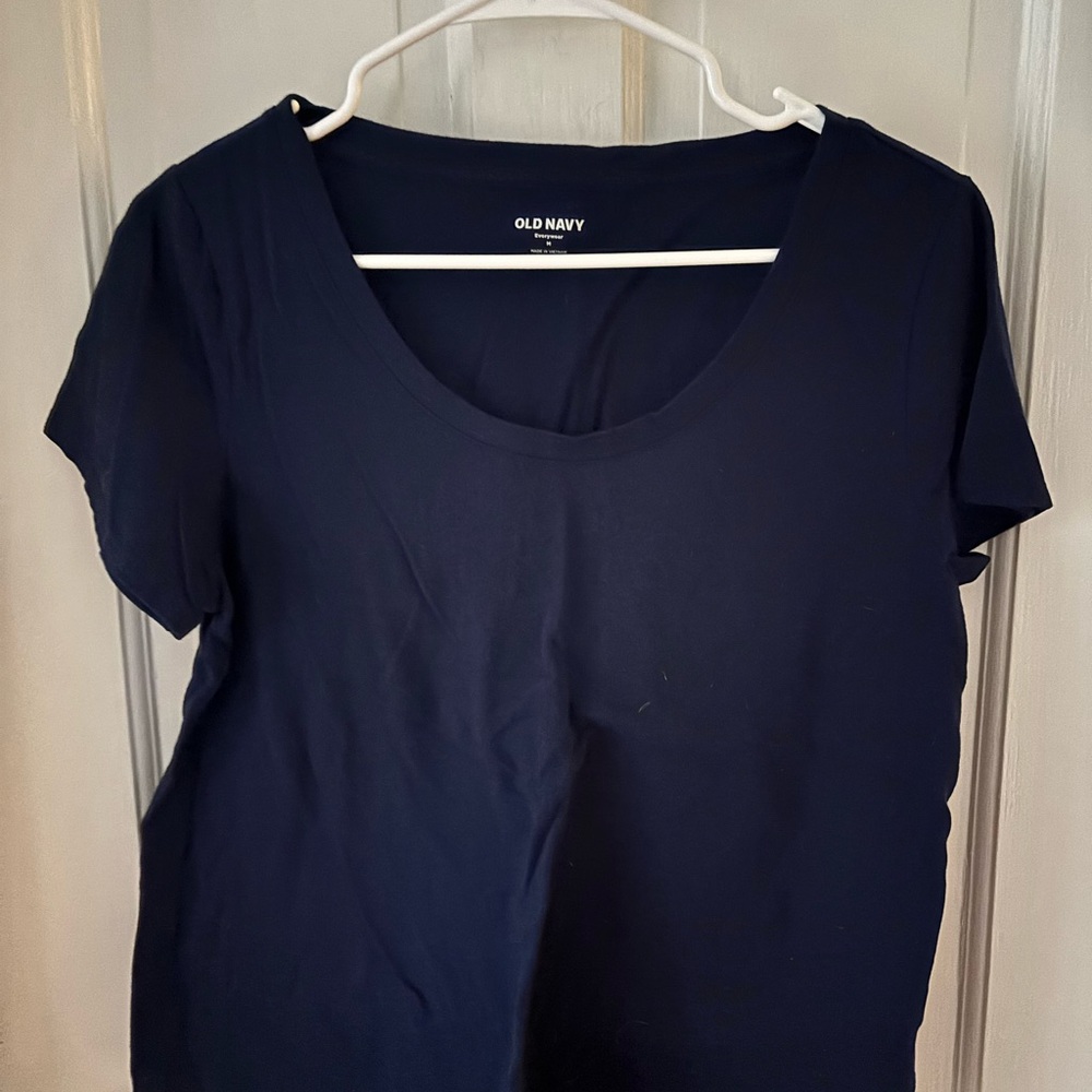 Old Navy Navy Short Sleeve Scoop Neck Tee